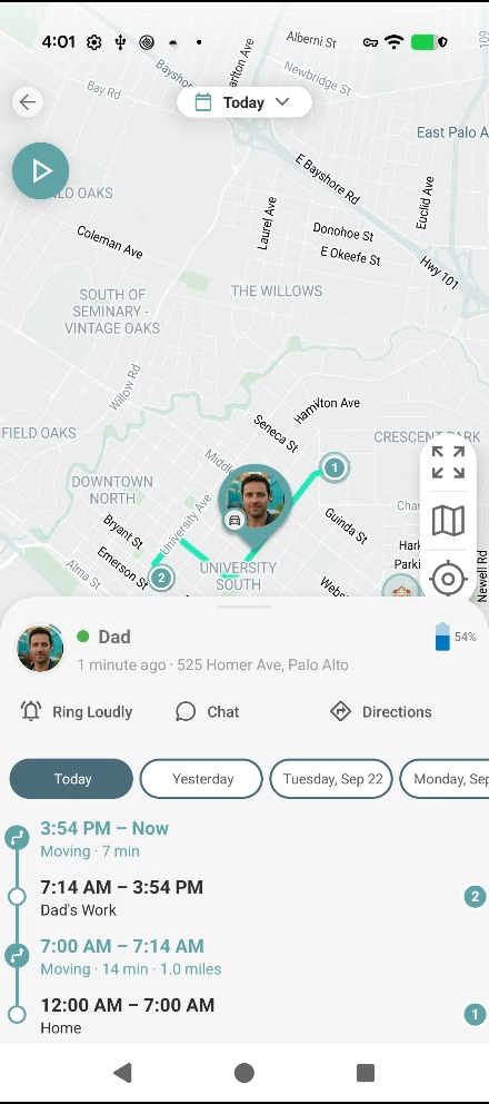 See who is on the way home