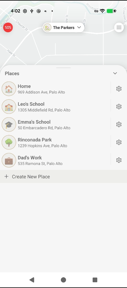 Alerts when they arrive and leave