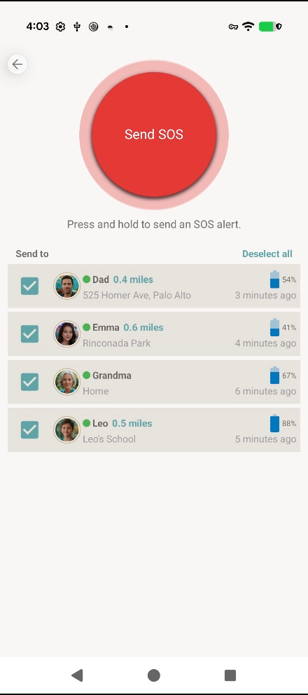 Send an SOS with one press